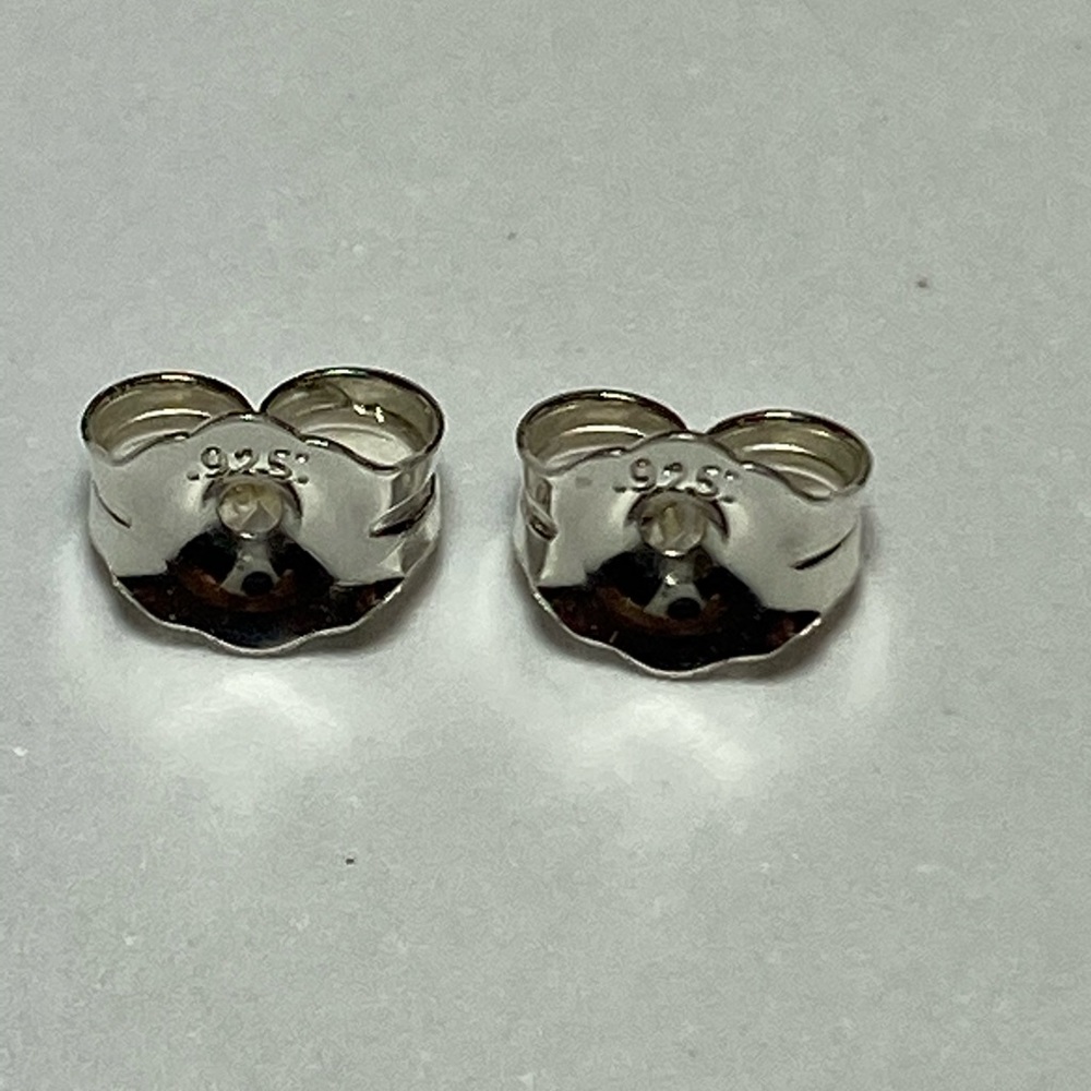SJC .925 Swarovski Crystal Pearl Post Earrings - Picture 5 of 5